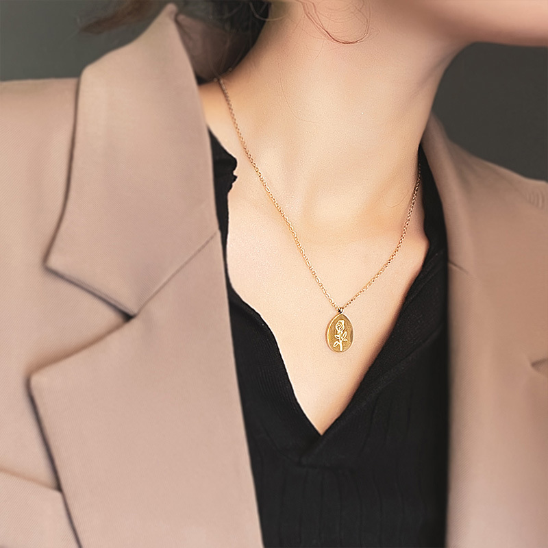 Paslanmaz Çelik Kolye Kadın Gü - Birth Flower Necklace incelemesi ve fiyatı
