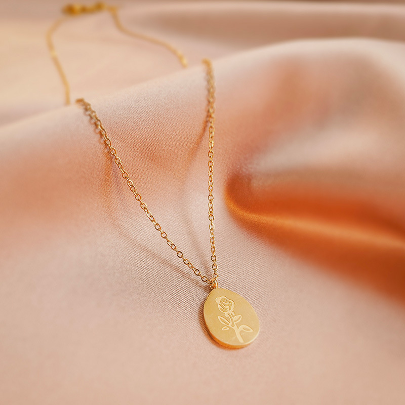 Paslanmaz Çelik Kolye Kadın Gü - Birth Flower Necklace incelemesi ve fiyatı