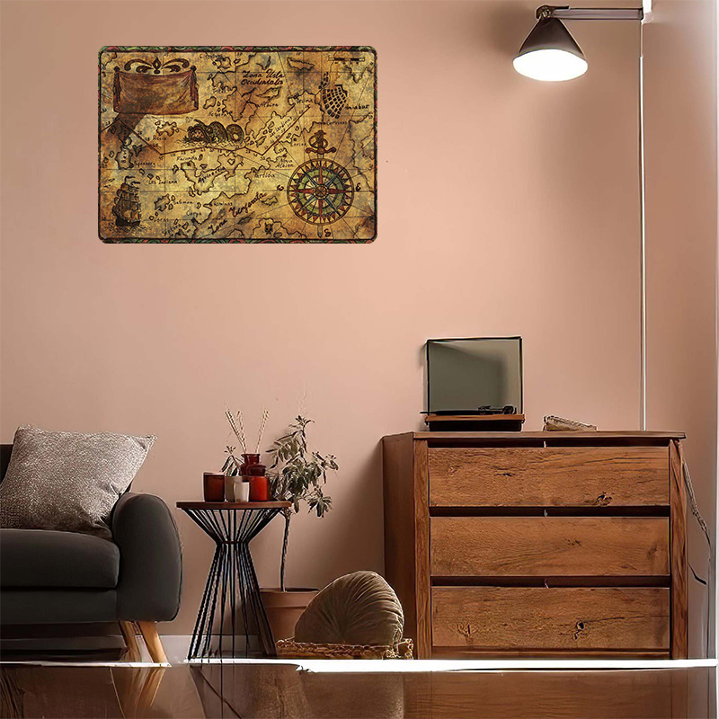 Vintage Dünya Haritası Baskılı - Custom Map Poster incelemesi ve fiyatı